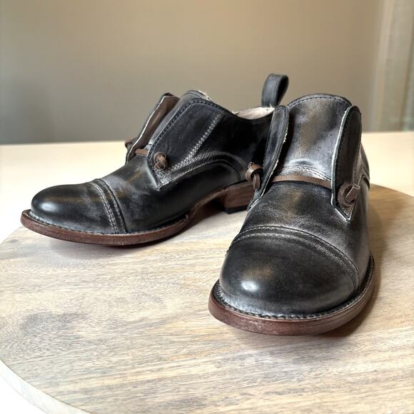 New in Box Freebird by Steven Mabel Black Leather Ankle Booties Women’s Size 6 - Picture 3 of 12